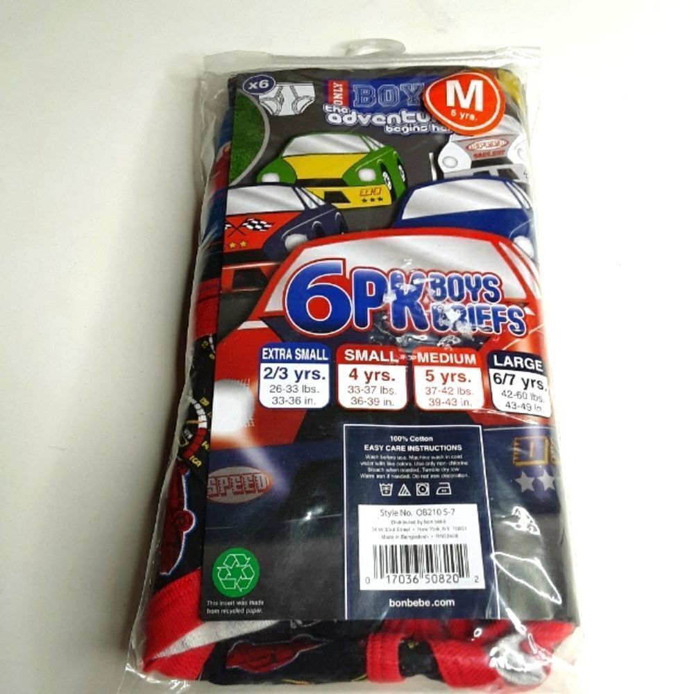 Boy Brief Underwear size M(5years) 6pcs